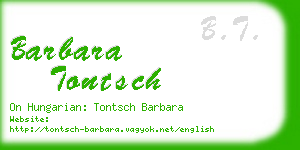 barbara tontsch business card